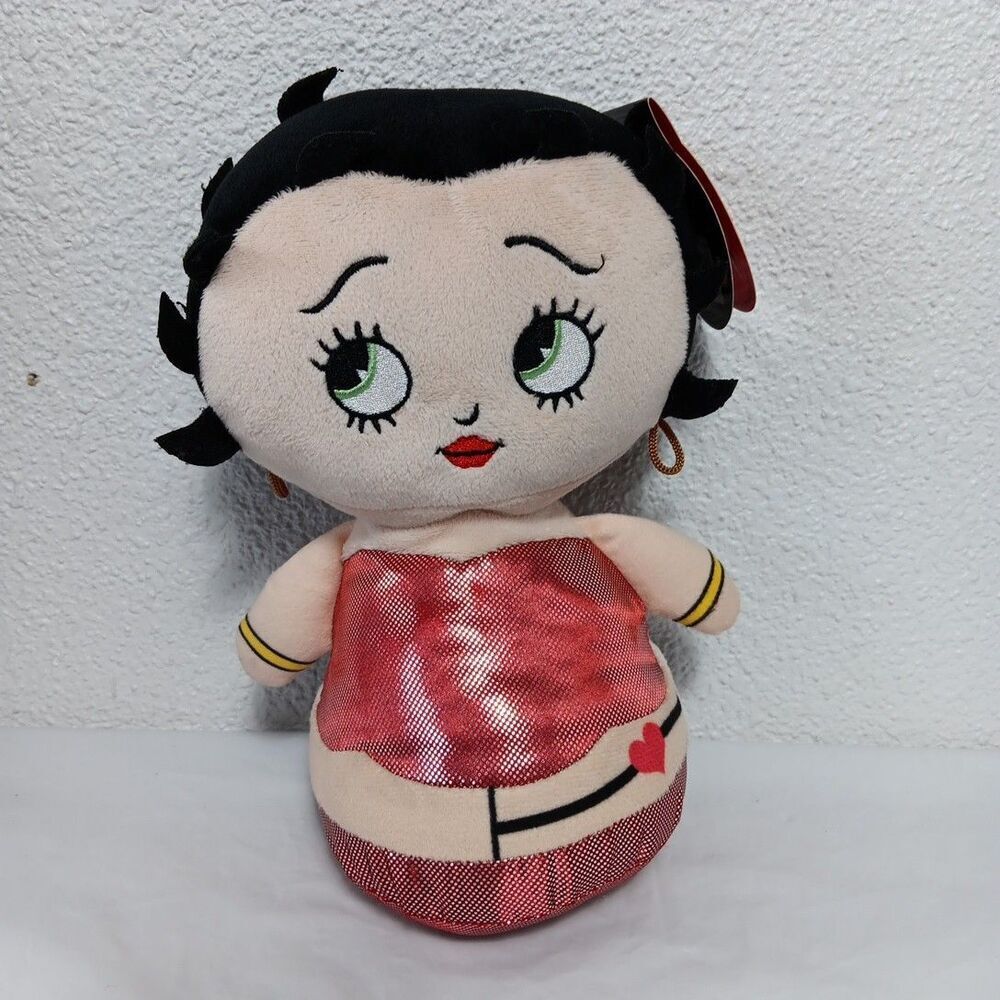 Kellytoy Betty Boop Glitter Gown Chibis Plush Doll Stuffed Toy Weighted Bottom